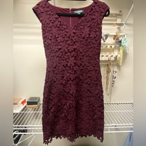 Ralph Lauren burgundy dress